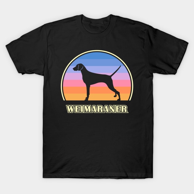 Weimaraner Vintage Sunset Dog T-Shirt by millersye